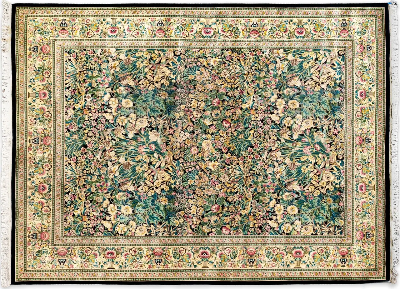 Handwoven rug No. 023, 9′ × 12′, viewed from above