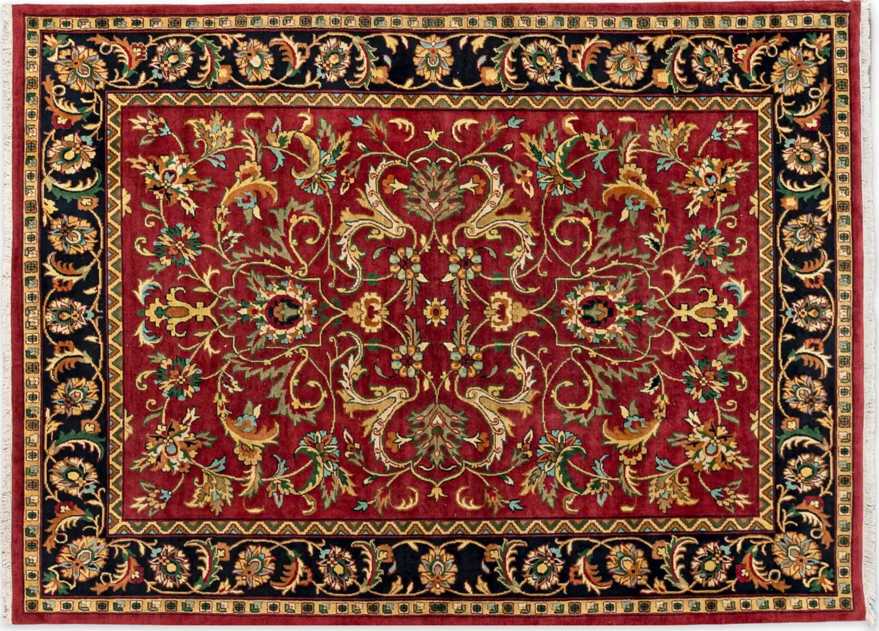 Handwoven rug No. 030, 9′ × 12′, viewed from above