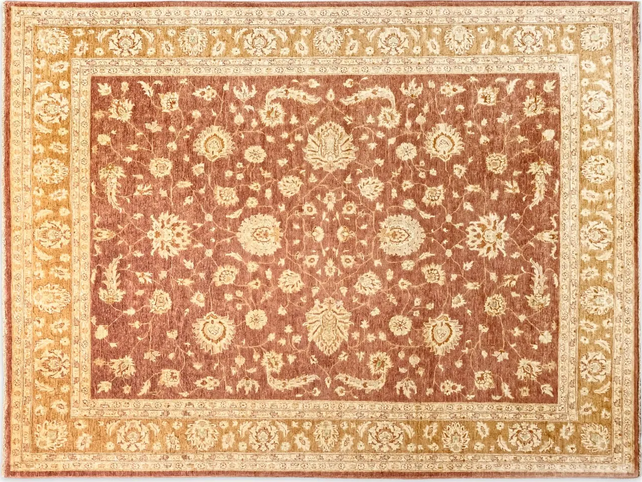 Handwoven rug No. 048-07, 9′ × 12′, viewed from above