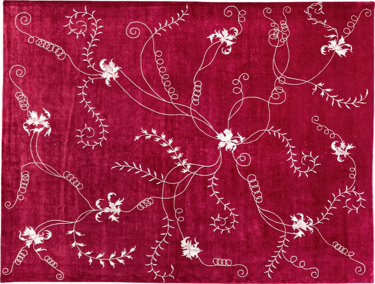 Handwoven rug No. 093, 10′ × 14′, viewed from above