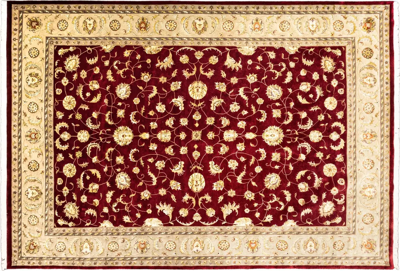 Handwoven rug No. 100, 10′ × 14′, viewed from above