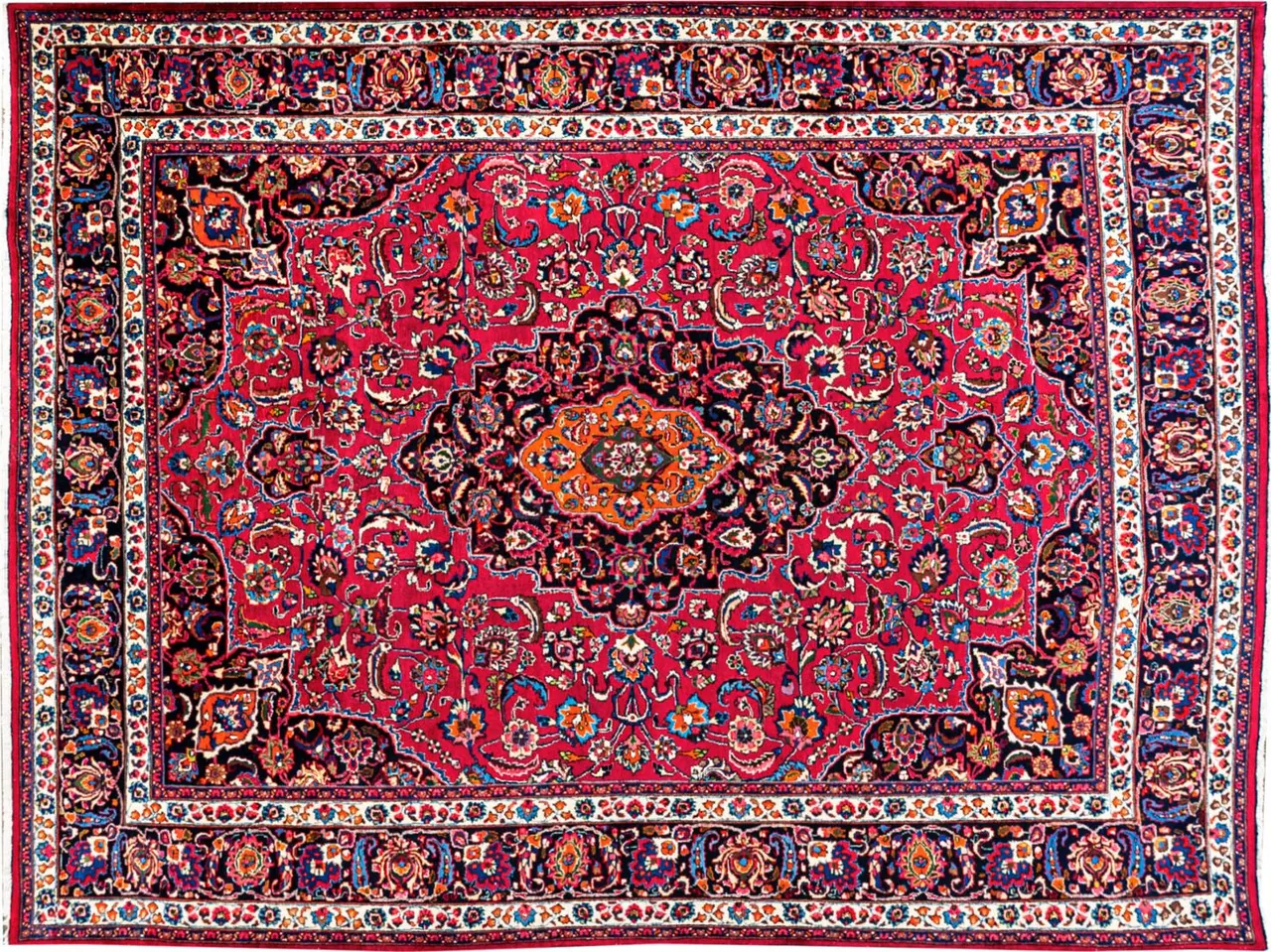Handwoven rug No. 109, 10′ × 14′, viewed from above