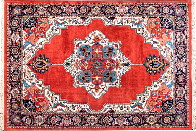 Handwoven rug No. 117, 10′ × 14′