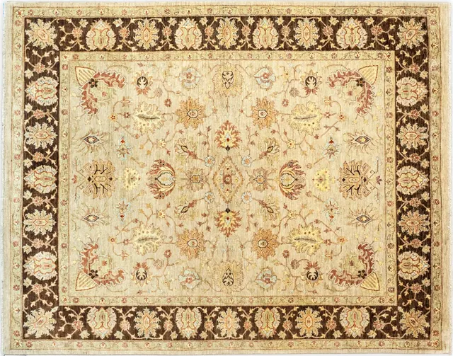 Handwoven rug No. 128, 8′ × 10′