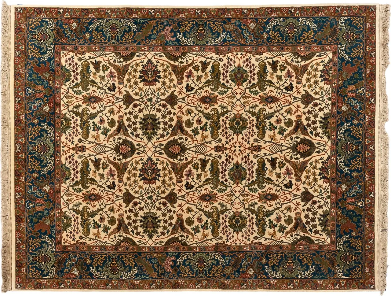 Handwoven rug No. 141, 8′ × 10′, viewed from above
