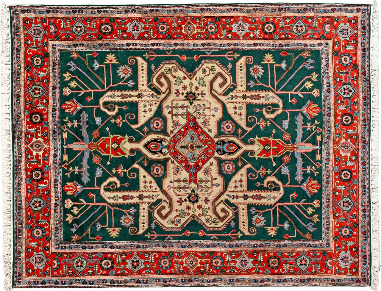 Handwoven rug No. 150, 8′ × 10′, viewed from above