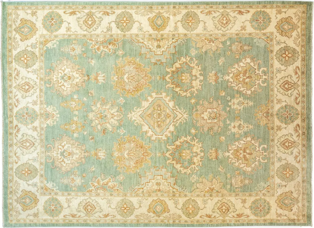 Handwoven rug No. 156, 8′ × 10′, viewed from above