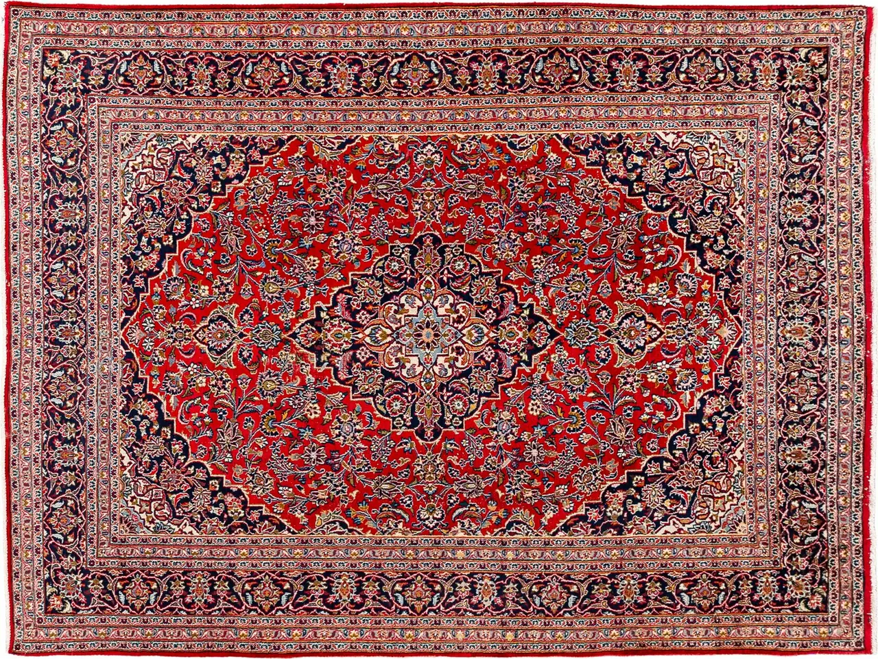 Handwoven rug No. 204, 8′ × 10′, viewed from above