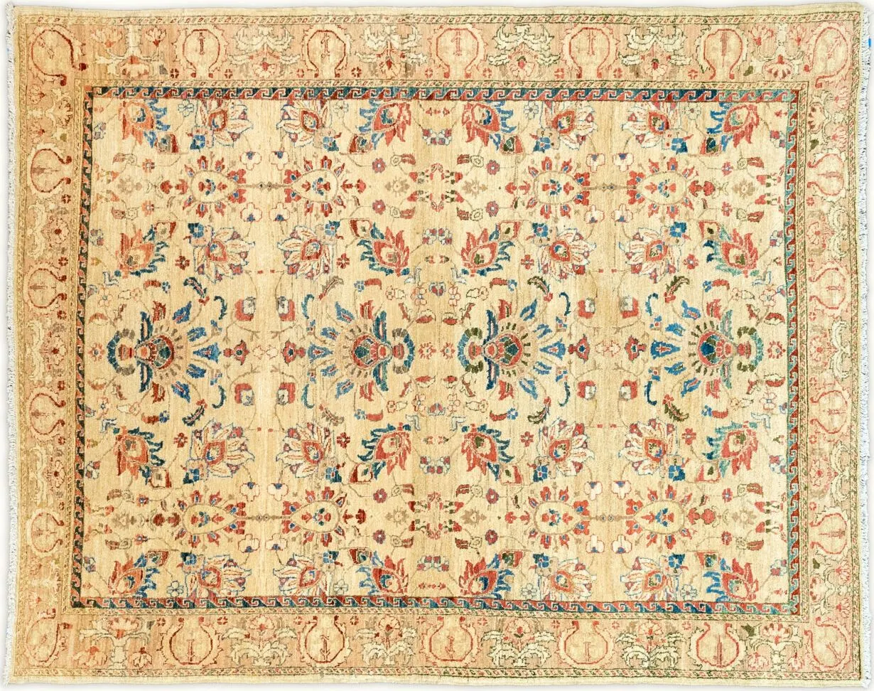 Handwoven rug No. 210, 6′ × 9′, viewed from above