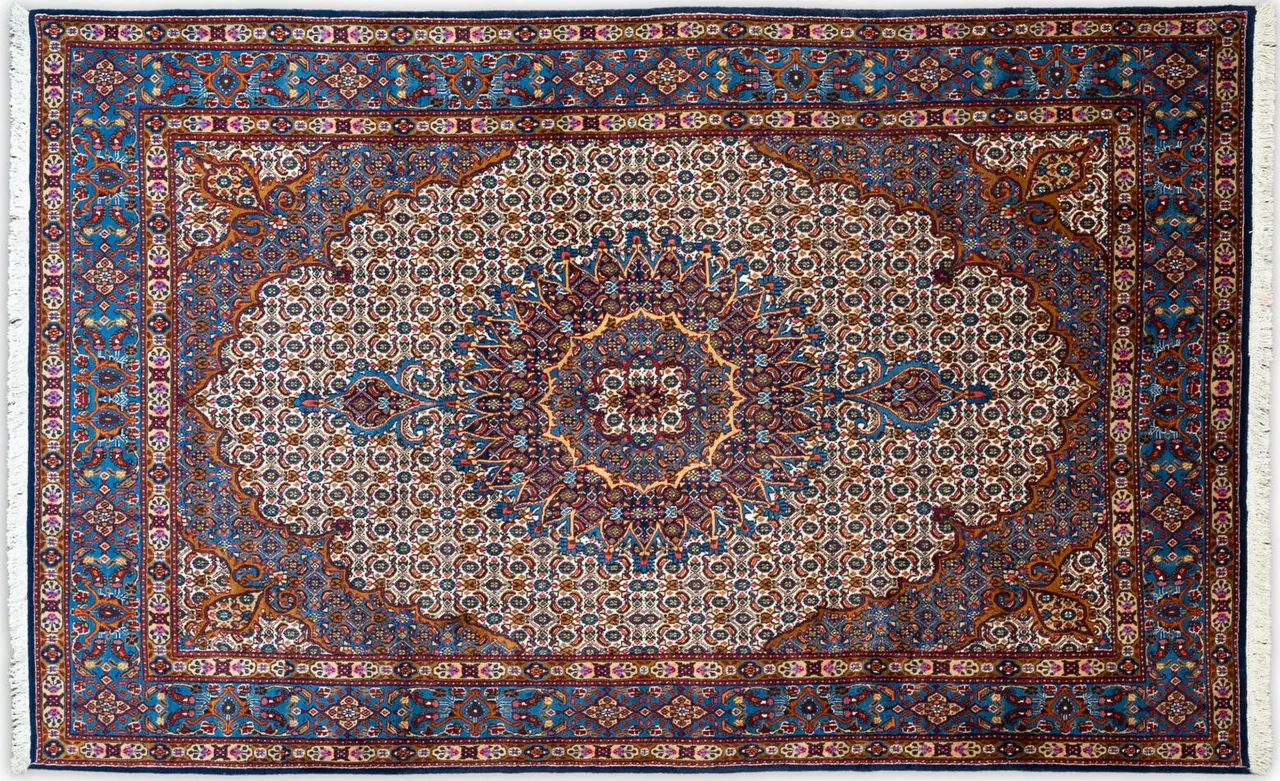 Handwoven rug No. 236, 8′ × 10′, viewed from above