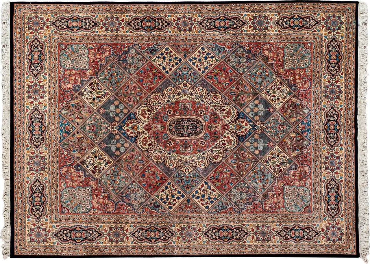Handwoven rug No. 248, 8′ × 10′, viewed from above
