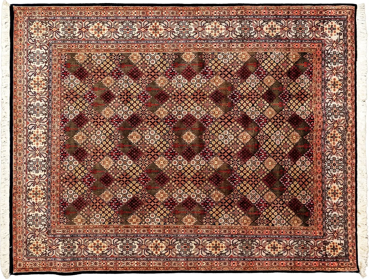 Handwoven rug No. 256, 8′ × 10′, viewed from above