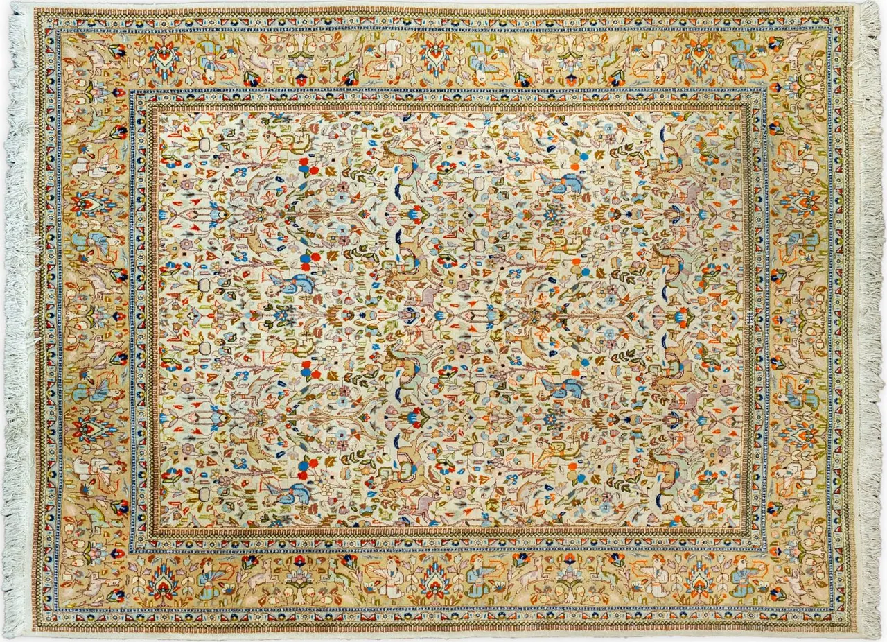Handwoven rug No. 268, 8′ × 10′, viewed from above