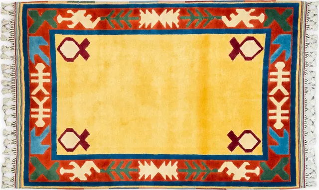 Handwoven rug No. 338, 5′ × 7′