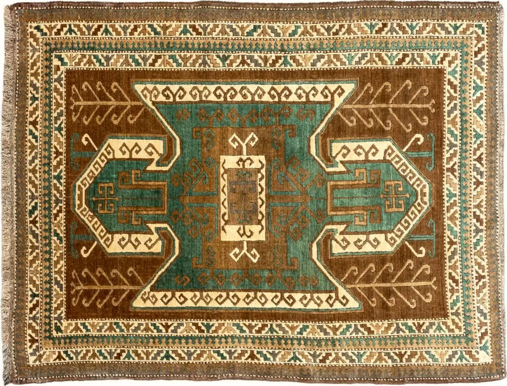 Handwoven rug No. 533, 6′ × 9′, viewed from above