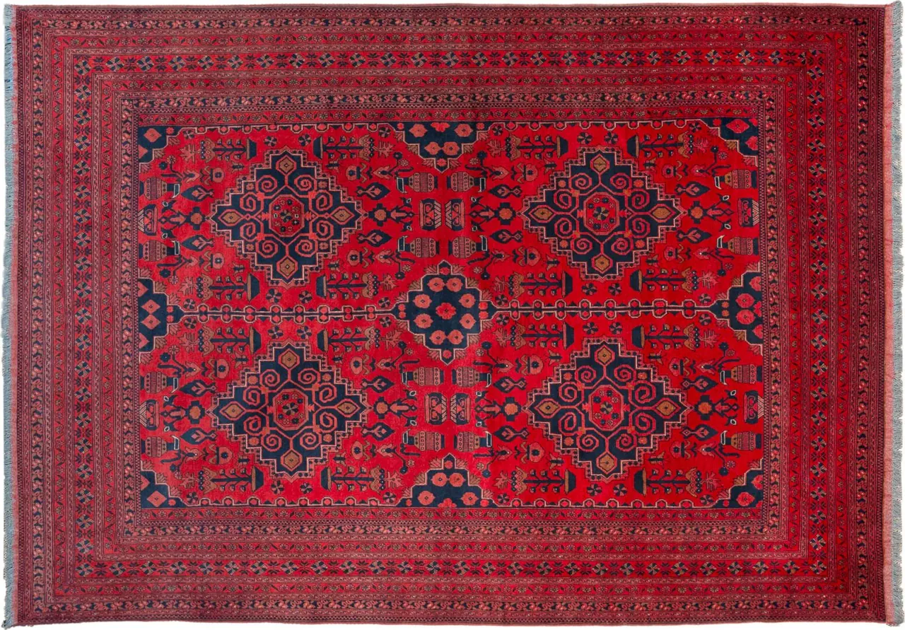 Handwoven rug No. 600, 8′ × 10′, viewed from above