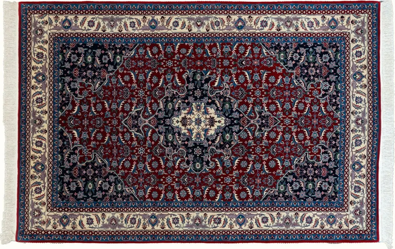 Handwoven rug No. 620, 6′ × 9′, viewed from above
