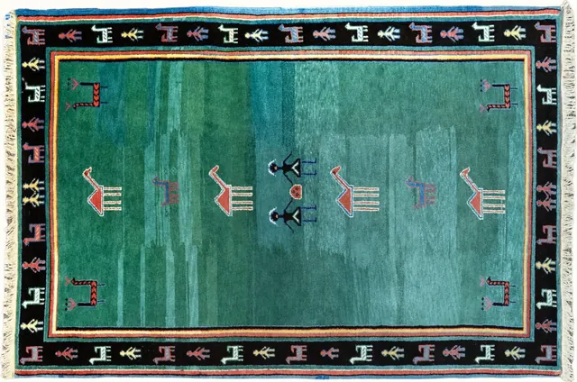 Handwoven rug No. 648, 6′ × 9′