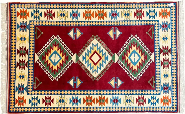 Handwoven rug No. 669, 6′ × 9′