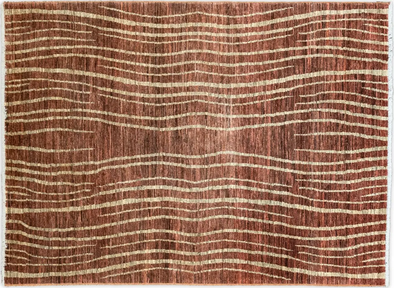 Handwoven rug No. D-M-10, 5′ × 7′, viewed from above