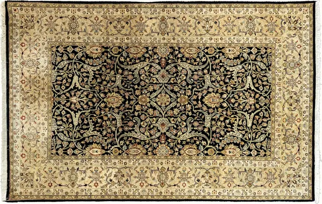Handwoven rug No. F600, 6′ × 9′